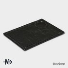 Блюдо для подачи Magistro «Pietra lunare», 33.5×24×1.5 см, фарфор, чёрное - Фото 2