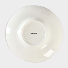 Тарелка для пасты Доляна «Космос», 150 мл, d=21 см, фарфор, белая, синяя - Фото 5