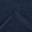 Полотенце махровое гладкокрашеное 100х180см, цв.тёмно-синий, 400г/м, хлопок 100% - Фото 3