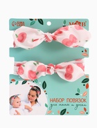 Повязка на голову для мамы и дочки M&B «Family look: ягодки», 2 шт., розовый - Фото 11
