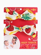 Повязка на голову для мамы и дочки M&B «Family look: тропики» 2 шт., белый - Фото 7