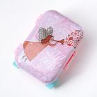 Шкатулка металл чемодан "Ангел с дудочкой" 10х7х5 см - фото 22908223