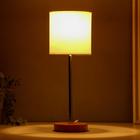 Лампа настольная 16011/1 E14 40 Вт дерево-хром 12.5×12.5×42 см RISALUX - Фото 3