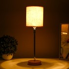 Лампа настольная 16012/1 E14 40 Вт дерево-хром 12.5×12.5×42 см - Фото 3