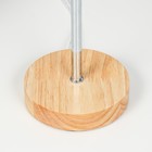 Лампа настольная 16012/1 E14 40 Вт дерево-хром 12.5×12.5×42 см - Фото 6