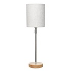 Лампа настольная 16012/1 E14 40 Вт дерево-хром 12.5×12.5×42 см - Фото 8