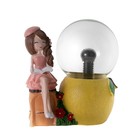 Плазменный шар "Девочка лимончик" 14х9х16 см RISALUX - Фото 8