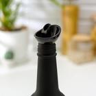 Бутыль стеклянная для соуса и масла «Золотая листва», 750 мл, цвет чёрный - Фото 2