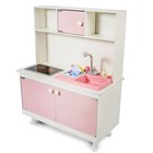 Игровая мебель «Детская кухня», интерактивная панель, раковина с водой, цвет розовый - фото 7760083