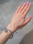 Браслет металл «Цепь» шар, цвет серебро, L=22 см - Фото 2