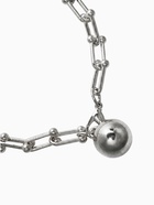 Браслет металл «Цепь» шар, цвет серебро, L=22 см - Фото 4