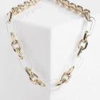 Колье «Цепь» полупрозрачные вставки, цвет золото, L=50 см - Фото 1