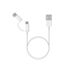 Кабель XIAOMI Mi 2-in-1 USB Cable Micro-USB to Type-C, 1 м, белый (SJV4082TY)