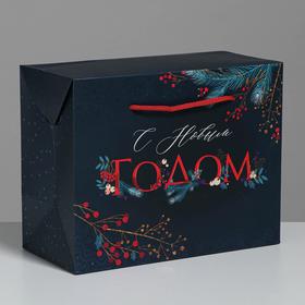 Пакет-коробка «Новогодние сумерки», 23 × 18 × 11 см