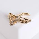 Брошь «Зуб» кристальный, цвет белый в золоте - Фото 2