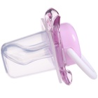 Соска - пустышка силиконовая ортодонтическая M&B, от 6 мес., с колпачком, фиолетовый - Фото 6