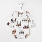 Боди с длинным рукавом детское, цвет белый/бандиты, рост 80 5195076