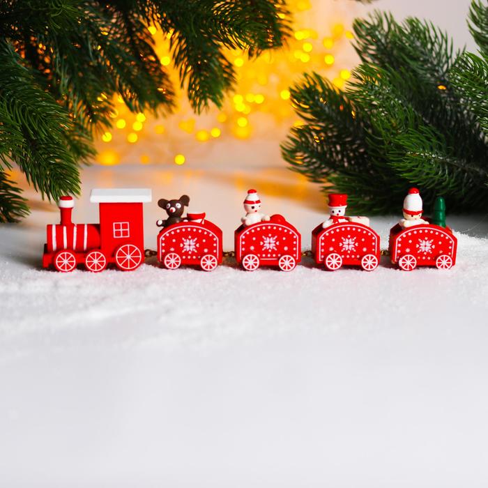 Новогодний декор «Сказочный поезд» 23×5×2 см, МИКС - Фото 1
