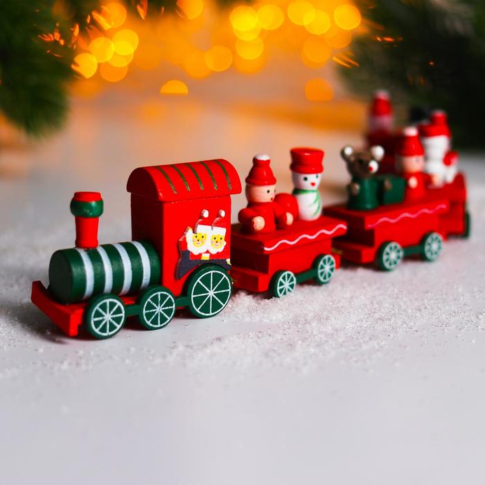 Новогодний декор «Сказочный поезд» 26×5×2 см, МИКС - фото 1910061875