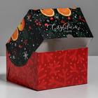 Коробка для капкейков «Новогодняя» 16 х 16 х 10 см - Фото 4