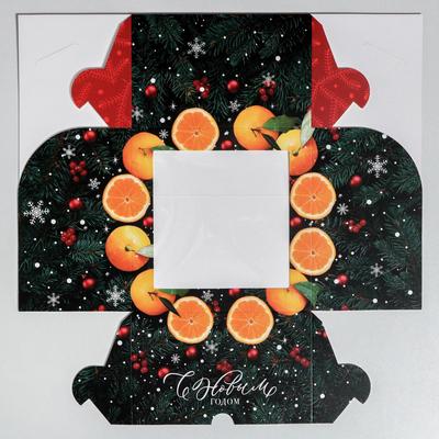 Коробка для капкейков «С Новым годом» 16×16×10 см