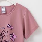 Комплект женский (футболка, шорты), цвет фиолетовый/розовый, размер 48 - Фото 5