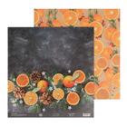 Бумага для скрапбукинга «Апельсинки», 30,5 х 32 см, 180 г/м² - фото 9046947
