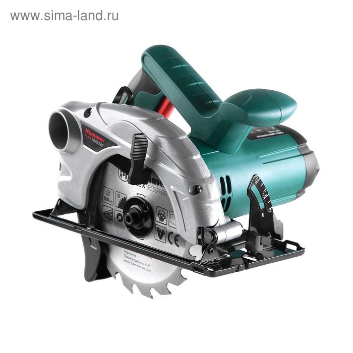 Пила циркулярная Hammer CRP1300D, 1300 Вт, 4700 об/мин, 160x20 мм, пропил 55 мм - Фото 1