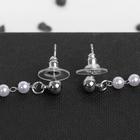 Серьги с жемчугом "Бабочка" крылья, цвет белый в серебре - фото 25631024