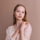 Серьги висячие со стразами «Селебрити» нити с бусинами, цвет белый в золоте, 12.5 см - Фото 6
