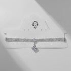 Колье-чокер «Симфония» с ромбом, цвет белый в серебре, 30 см - Фото 2