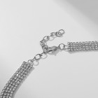 Колье-чокер «Симфония» с ромбом, цвет белый в серебре, 30 см - Фото 3