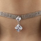 Колье-чокер «Симфония» с ромбом, цвет белый в серебре, 30 см - Фото 5