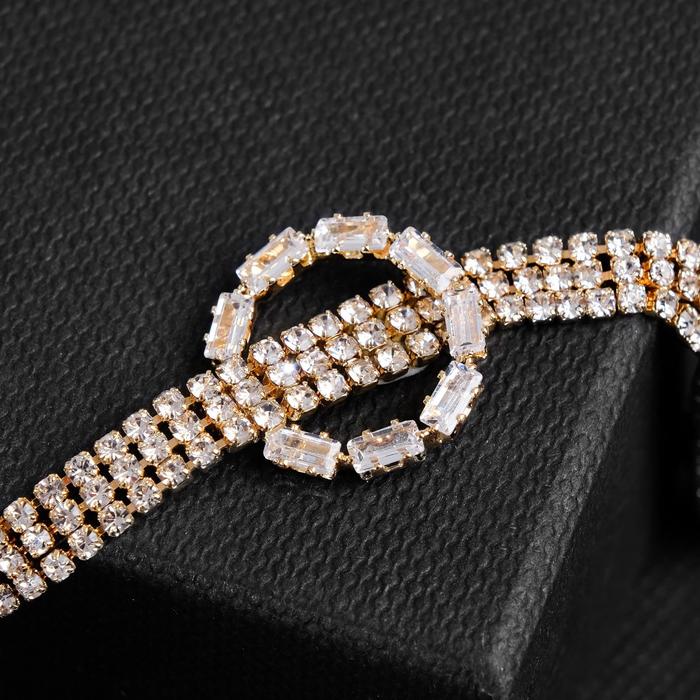 Колье-чокер «Симфония» с кольцом, цвет белый в золоте, 30 см - Фото 1