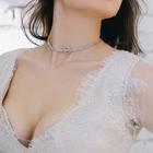 Колье-чокер «Симфония» с кольцом, цвет белый в золоте, 30 см - Фото 2