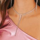 Кулон "Элегантность" нити, цвет белый в серебре, 30 см - фото 25672791