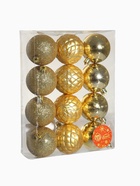 Ёлочные игрушки «Ларго», шары новогодние, набор 12 шт., d=6 см, золотистый - Фото 6