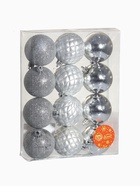 Ёлочные игрушки «Ларго», шары новогодние, d=6 см, 12 шт., серебро - Фото 6