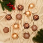 Ёлочные игрушки «Ларго», шары новогодние, d=6 см, набор 12 шт., серый - Фото 1