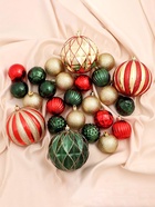 Ёлочные игрушки «Новогодний маскарад», шары новогодние, набор 38 шт., МИКС - Фото 3