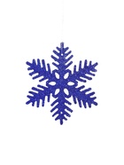 Ёлочные игрушки «Амур», шары новогодние, 30 шт. (16 шаров, 6 сердец, 8 снежинок), синий - Фото 8