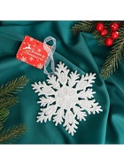 Ёлочная игрушка «Зимнее волшебство. Морозная снежинка», 13 см, белый 5044995 Ёлочная игрушка «Зимнее волшебство. Морозная снежинка», 13 см, белый 5044995