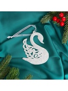 Ёлочная игрушка «Зимнее волшебство. Лебедь», 9×10.5 см, белый - Фото 2