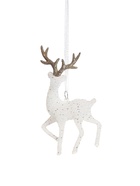 Ёлочная игрушка «Зимнее волшебство. Морозный олень», 7×15 см, бело-золотой - Фото 4