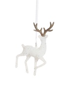 Ёлочная игрушка «Зимнее волшебство. Морозный олень», 7×15 см, бело-золотой - Фото 7