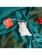 Ёлочная игрушка «Зимнее волшебство. Снежная сова», 6×10 см, белый - Фото 3