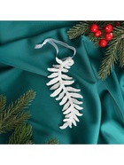 Ёлочная игрушка «Зимнее волшебство. Морозная ветвь», 4.5×13 см, белый - Фото 2