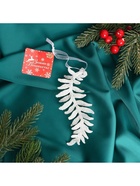 Ёлочная игрушка «Зимнее волшебство. Морозная ветвь», 4.5×13 см, белый - Фото 3