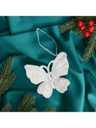Ёлочная игрушка «Зимнее волшебство. Морозная бабочка», 10.5×10 см, белый - Фото 2