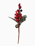 Еловая ветка декоративная «Зимнее волшебство. Очарование», 17 см (комплект 3 шт) - фото 59762401